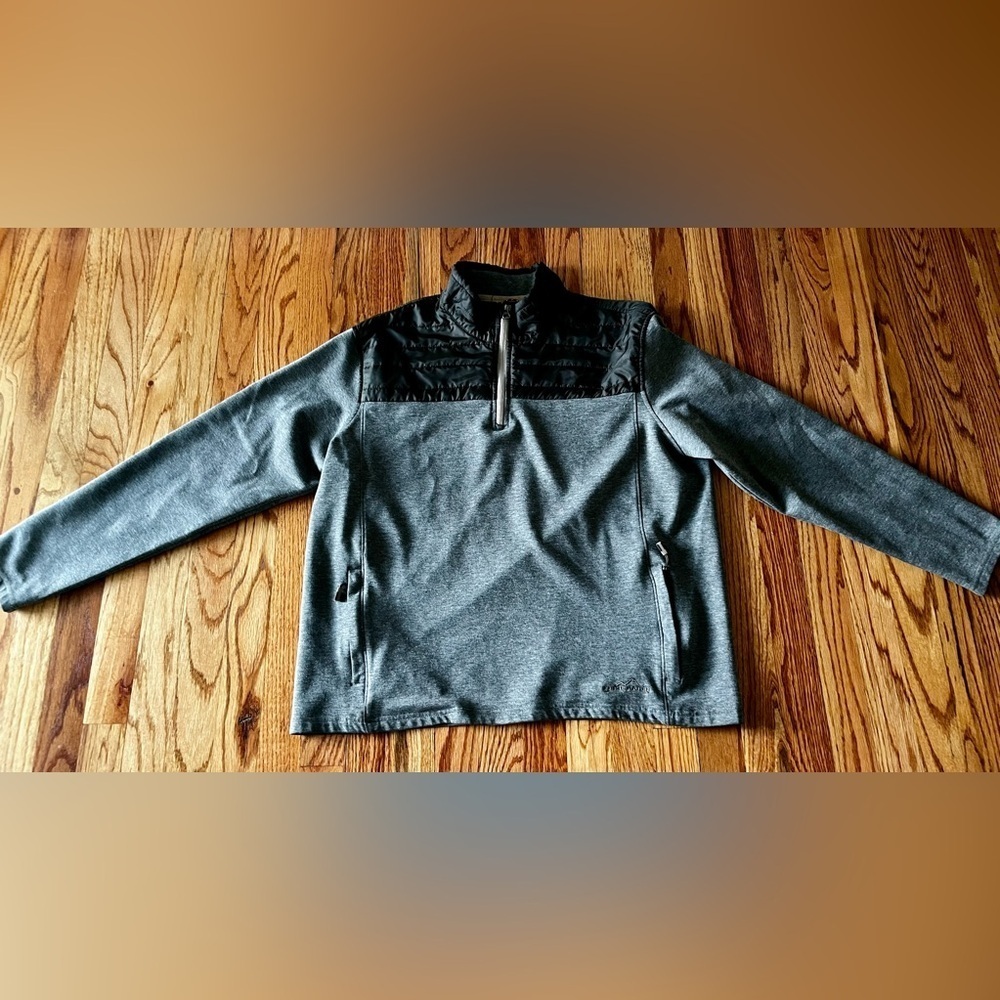 Eddie Bauer Quarter Zip Pullover Quilted Yoke - XL